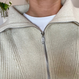 Olivia Half Zip Knit - Cream