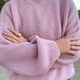 Mysig stickning - Rosa