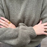 Mysig stickning - Khaki