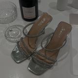 Rhinestone Stilett - Silver