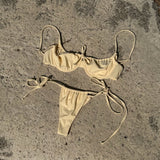 Draperad bikini - Smörkul