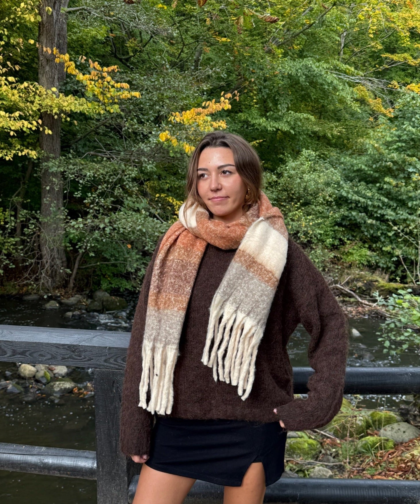 Celia Tørklæde - Camel - ByStenholt.dk