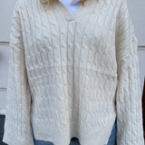 Chunky Polo Knit - Kräm