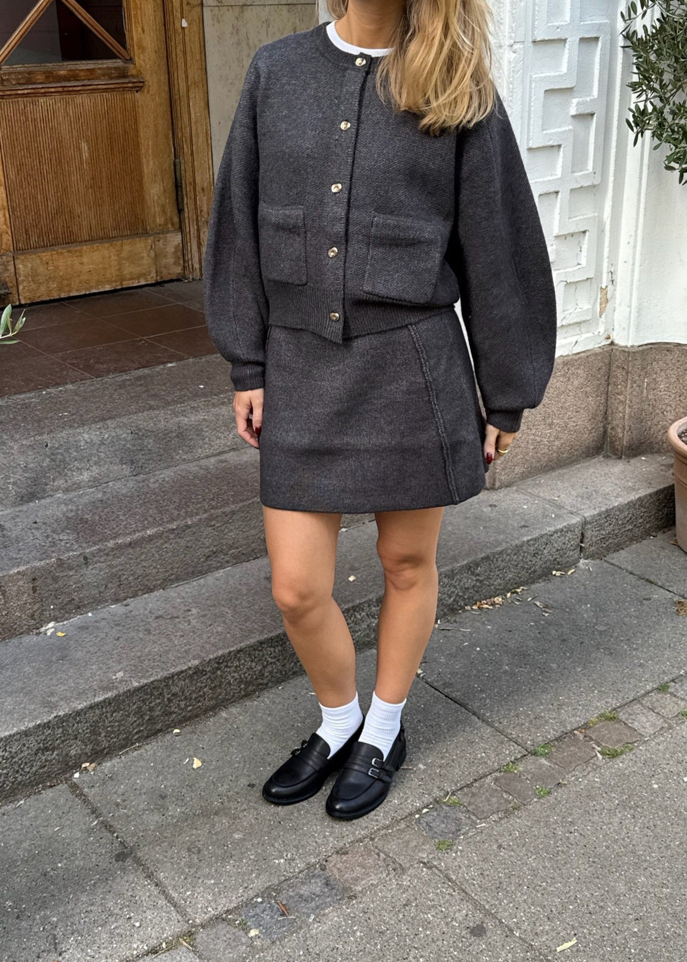 Ella Knit Sæt - Grå - ByStenholt.dk