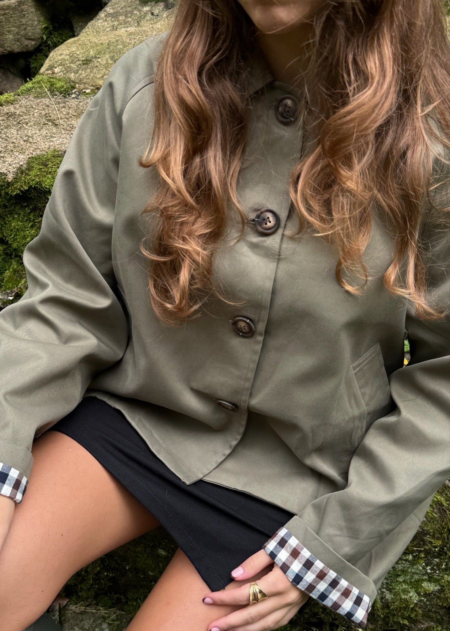 Elora Short Trench - Khaki - ByStenholt.dk