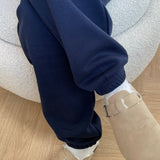 Joggingbyxor med resår - Marinblå