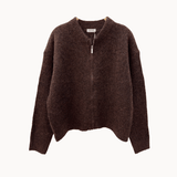 Liva Zip Cardigan - Brun - ByStenholt.dk