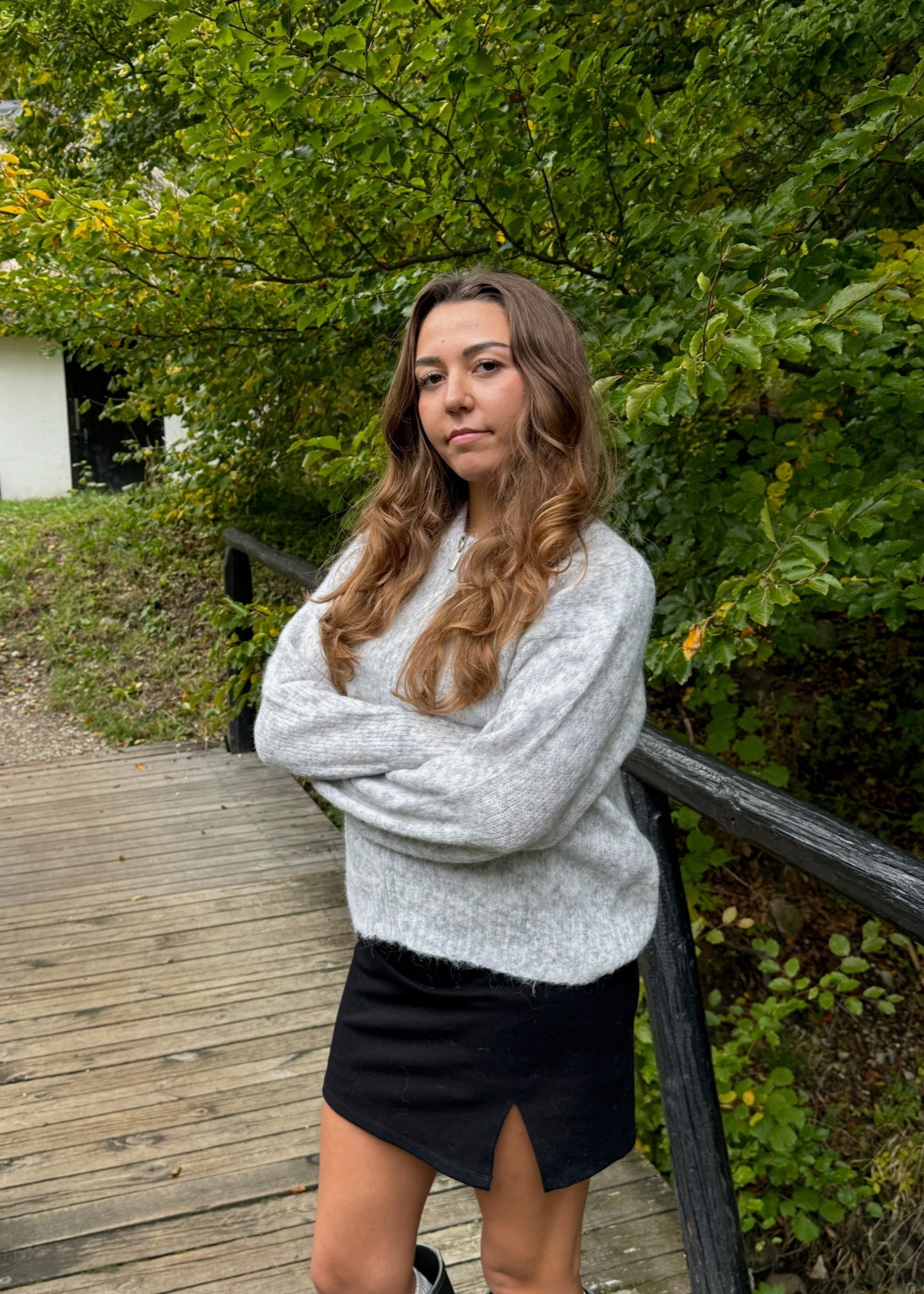 Liva Zip Cardigan - Grå - ByStenholt.dk