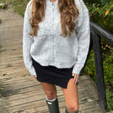 Liva Zip Cardigan - Grå - ByStenholt.dk