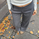 Low Waist Bukser - Grå - ByStenholt.dk