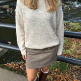 Mille Striktrøje - Beige - ByStenholt.dk