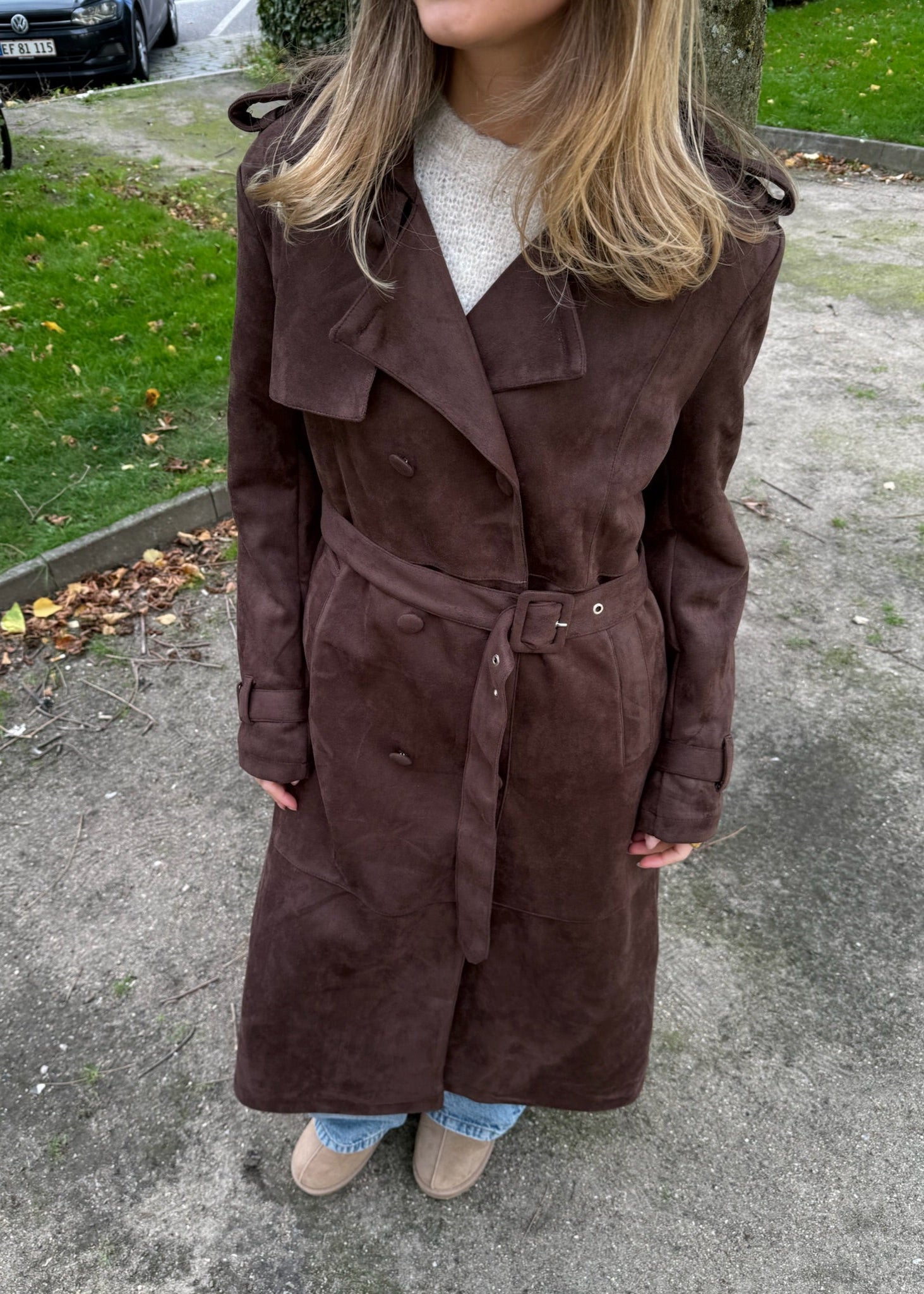 Ruskind lang Coat - Brun - ByStenholt.dk