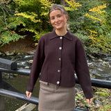 Selma Cardigan - Mørkebrun - ByStenholt.dk