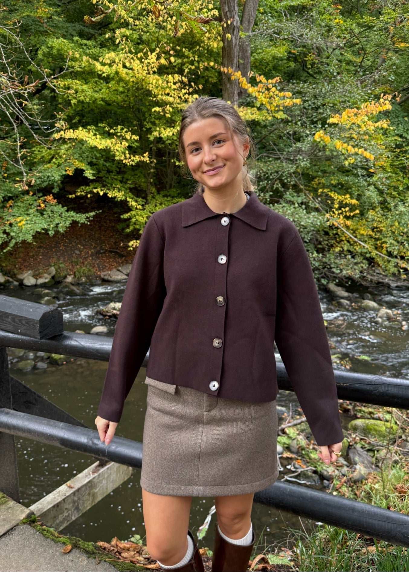 Selma Cardigan - Mørkebrun - ByStenholt.dk