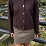 Selma Cardigan - Mørkebrun - ByStenholt.dk