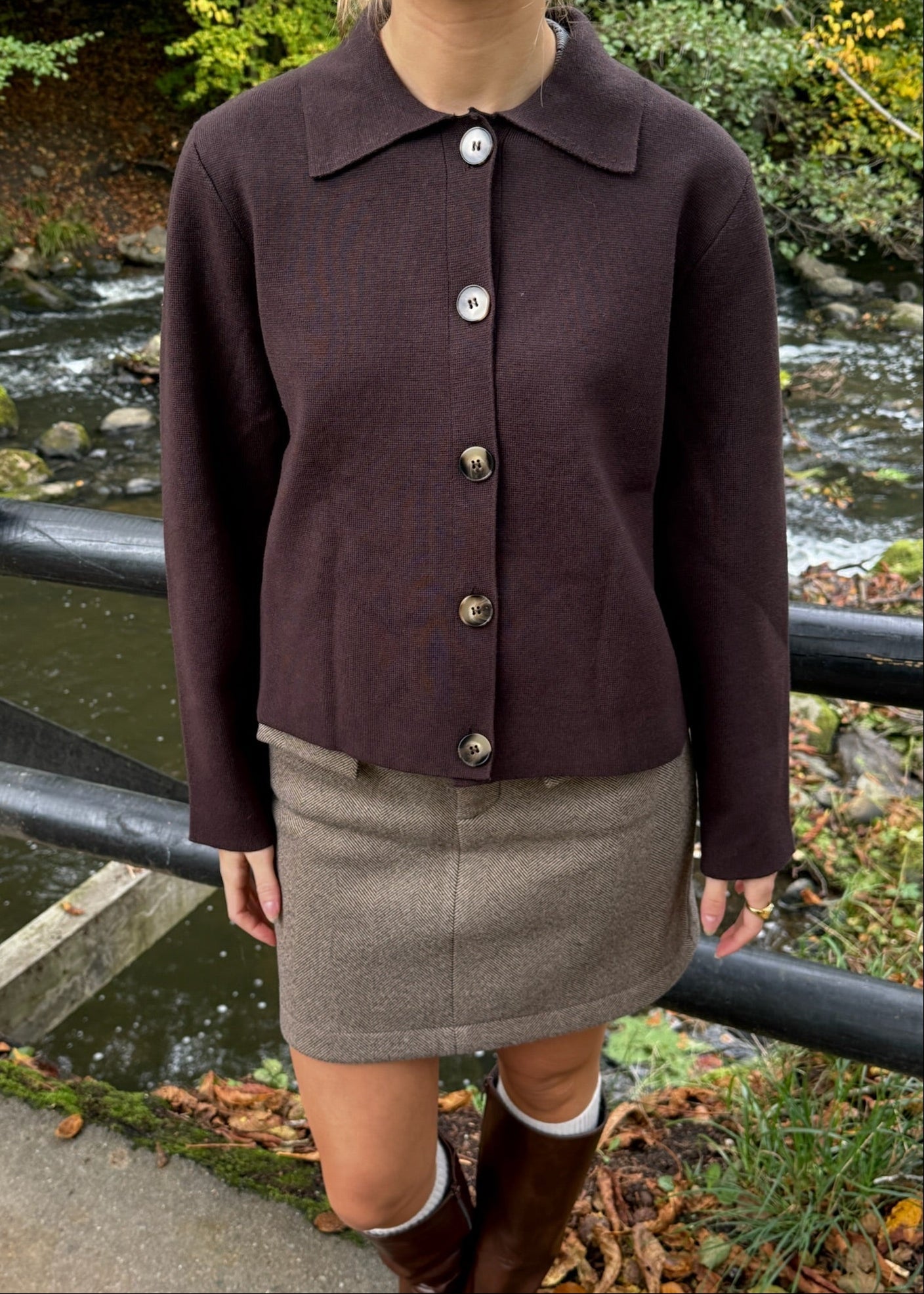 Selma Cardigan - Mørkebrun - ByStenholt.dk