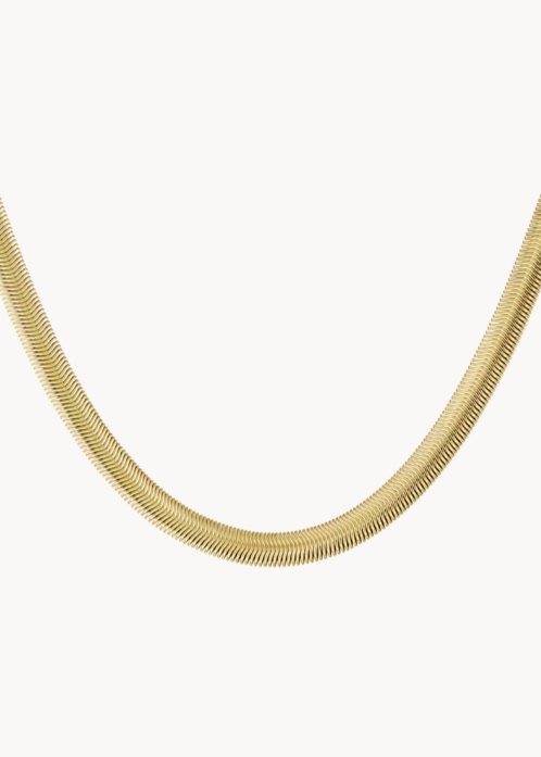 Snake Halskæde - Guldbelagt - ByStenholt.dk