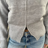 Zip Knit Cardigan - Grå