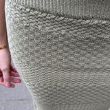 Zoe Stickad Maxikjol - Khaki