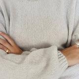 Mysig stickning - Beige