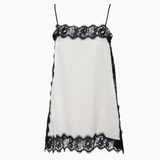 Firkantet Satin Top - Hvid