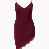 Velu Satin Kjole - Bordeaux