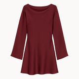 Satängklänning - Brun