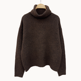 Maya Turtleneck Strik – Mørkebrun