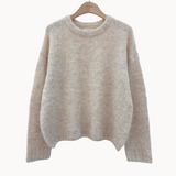 Mille Striktrøje - Beige