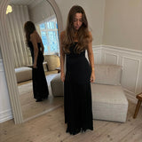 Aura Mesh Maxi Kjole - Sort