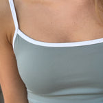Active Strap Tanktop - Sage - ByStenholt.dk