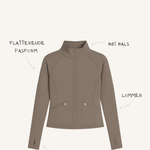 Active Zip Jakke - Beige - ByStenholt.dk