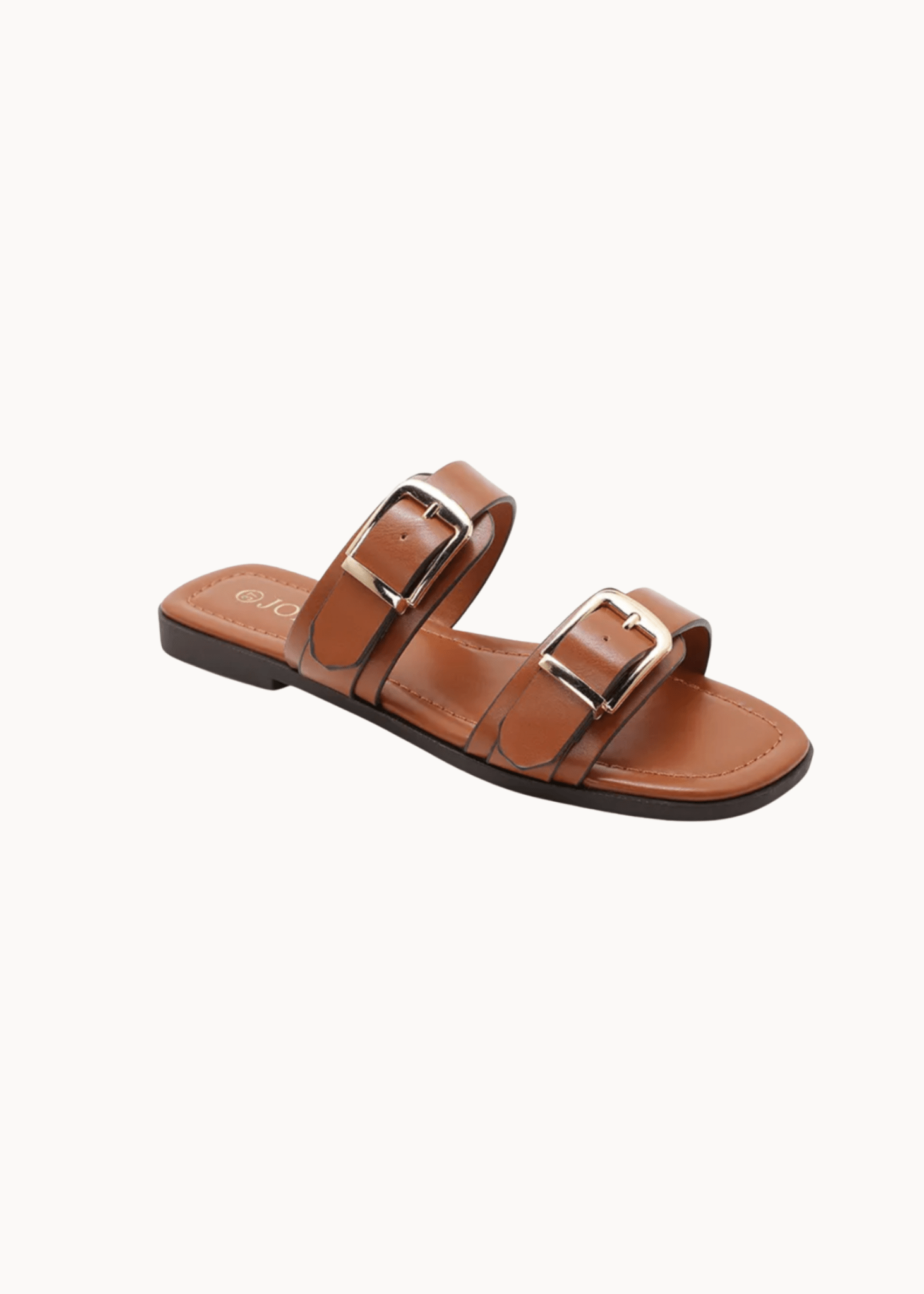 Agnes Spænde Sandal - Camel - ByStenholt.dk