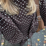 Amara Jakke med Polkaprikker - Brun/Hvid - ByStenholt.dk