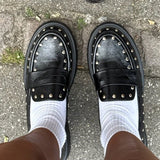 Aria Loafers med Nitter - Sort