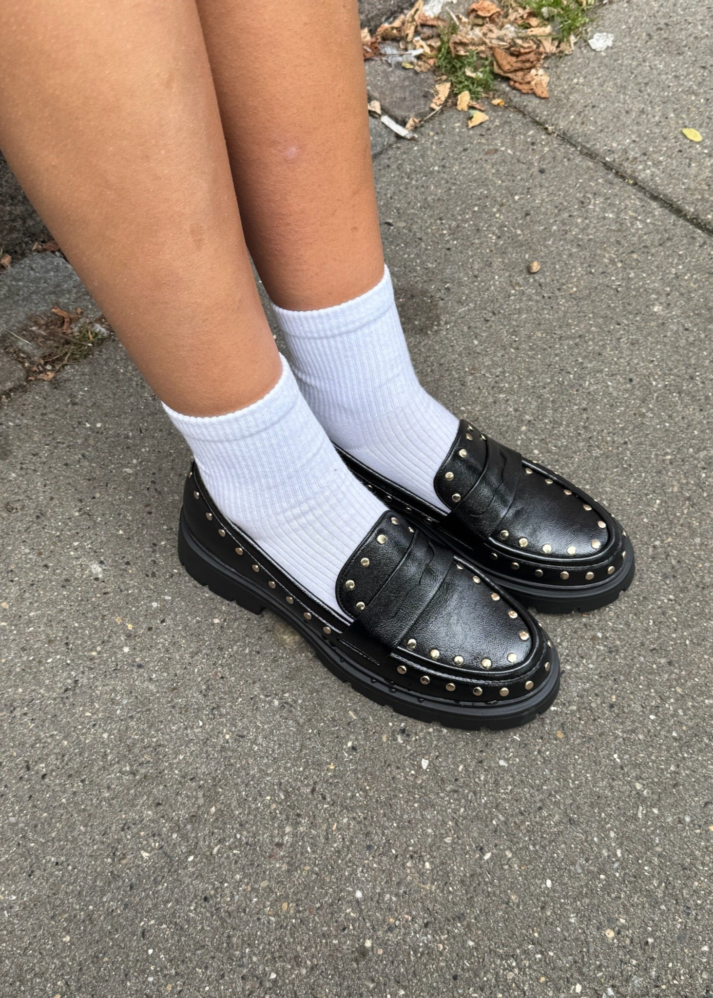 Aria Loafers med Nitter - Sort - ByStenholt.dk