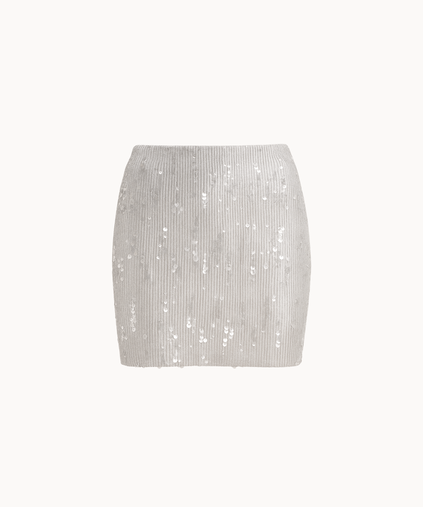 Astra Mini Paillet Nederdel - Sølv - ByStenholt.dk