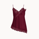 Asymmetrisk Satin Top - Bordeaux - ByStenholt.dk