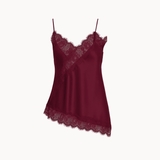 Asymmetrisk Satin Top - Bordeaux - ByStenholt.dk