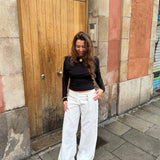 Audrey Low Waist Jeans - Hvid - ByStenholt.dk