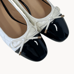 Ballerina med Hæl - Hvid - ByStenholt.dk