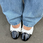 Ballerina med Hæl - Hvid - ByStenholt.dk