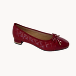 Ballerina med Hæl - Rød - ByStenholt.dk