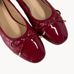 Ballerina med Hæl - Rød - ByStenholt.dk