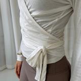 Ballet Wrap Bluse - Hvid - ByStenholt.dk