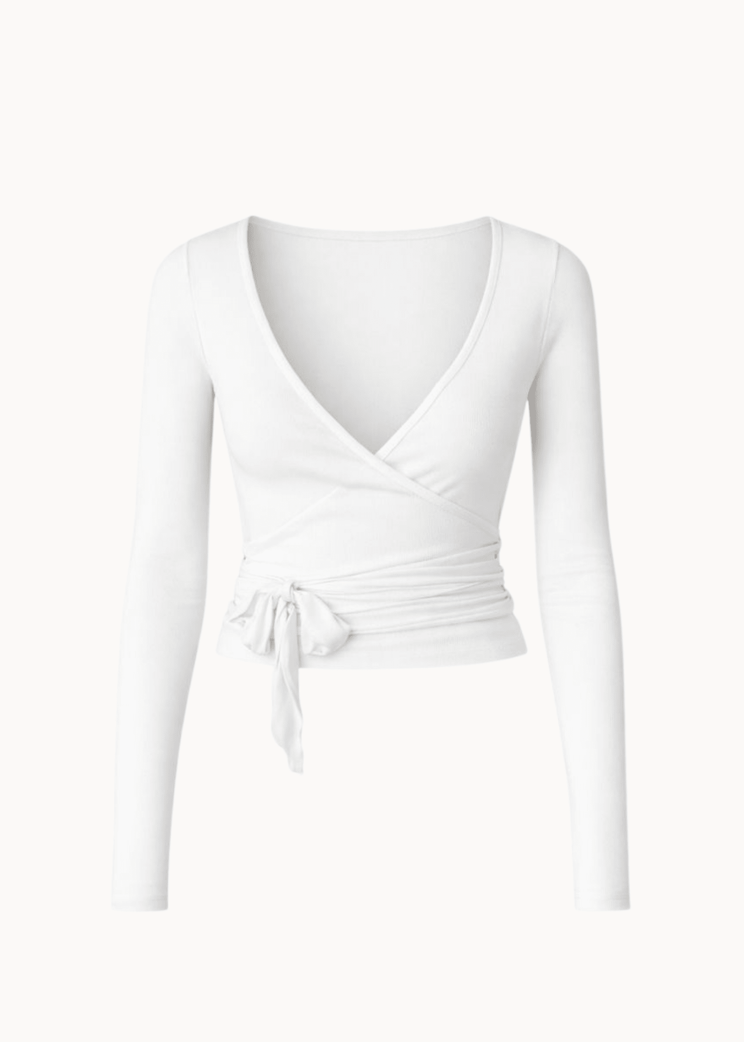 Ballet Wrap Bluse - Hvid - ByStenholt.dk