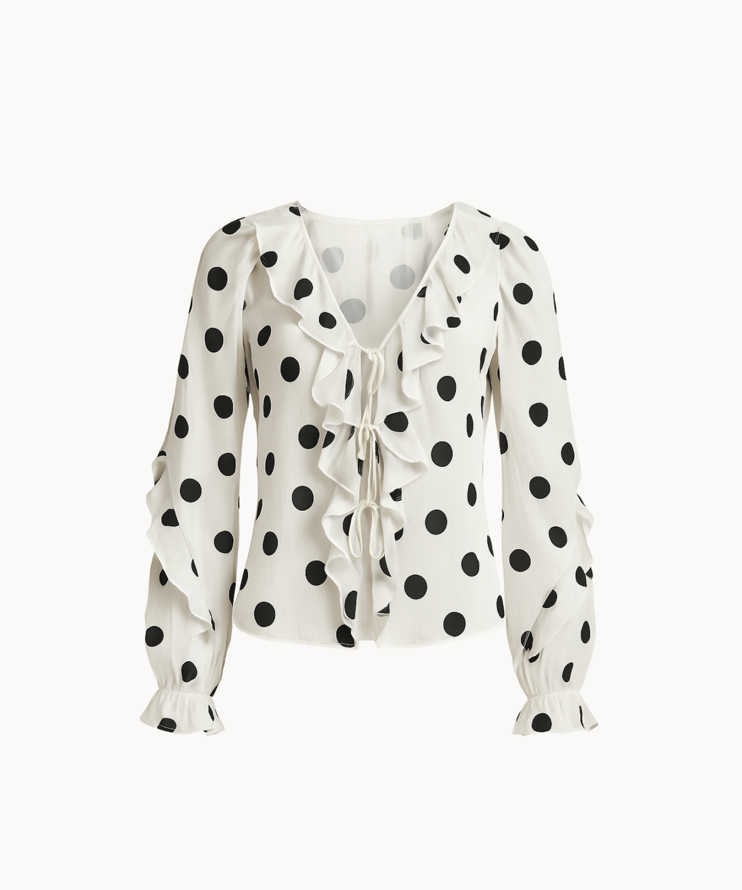 Bea Polka Skjorte - Hvid - ByStenholt.dk