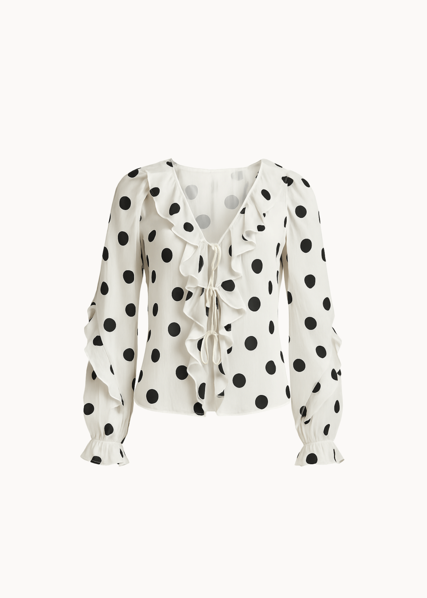 Bea Polka Skjorte - Hvid - ByStenholt.dk