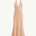 Bella Halterneck Kjole - Fersken - ByStenholt.dk