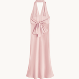 Bella Halterneck Kjole - Lyserød - ByStenholt.dk